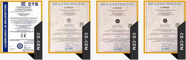 Diamond Saw Blade Certificate